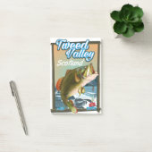 Tweed Valley Schotland Vissen poster Post-it® Notes (Kantoor)