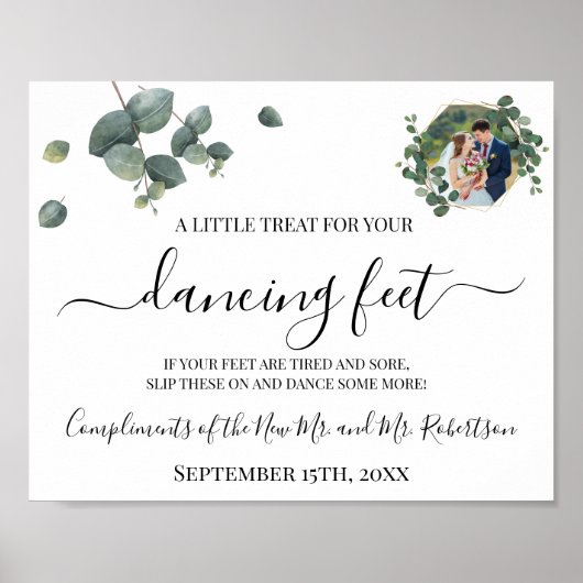 Tweedans Bruiloftsreceptie Bord Poster (Voorkant)