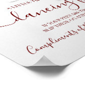 Tweedansende voeten Flip Flops Trouwreceptie bord Poster (Hoek)