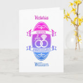 Tweede 2e huwelijksverjaardag traditioneel katoen kaart (Gele Bloem)