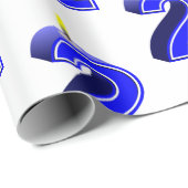 Tweede 2e Verjaardag 2 Candle Blue Cadeaupapier (Rol Hoek)