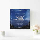 Tweede aankomende Inspirerend Scripture Square Clo Vierkante Klok (Huis)