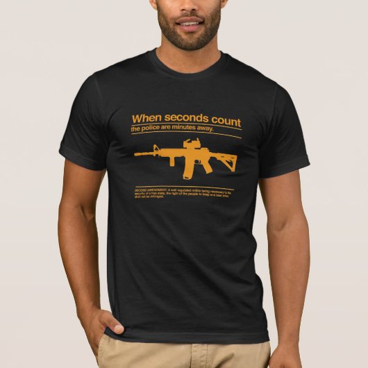 Tweede amendement / AR-15 / Politie T-shirt (Voorkant)