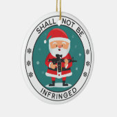 Tweede amendement AR-15 Sinterklaas Keramisch Ornament (Rechts)