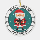 Tweede amendement AR-15 Sinterklaas Keramisch Ornament (Voorkant)