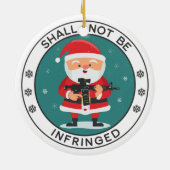 Tweede amendement AR-15 Sinterklaas Keramisch Ornament (Achterkant)