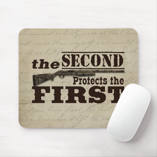 Tweede amendement Bescherming eerste amendement Muismat (Met muis)