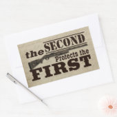 Tweede amendement Bescherming eerste amendement Rechthoekige Sticker (Envelop)