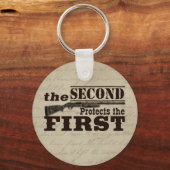Tweede amendement Bescherming eerste amendement Sleutelhanger (Voorkant)