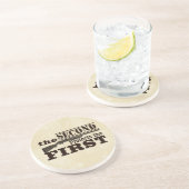 Tweede amendement Bescherming eerste amendement Zandsteen Onderzetter (Zijkant)