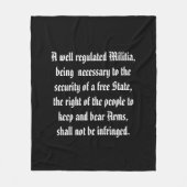 Tweede amendement: Blanket Black Fleece Deken (Voorkant)