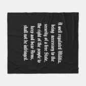 Tweede amendement: Blanket Black Fleece Deken (Voorkant (Horizontaal))