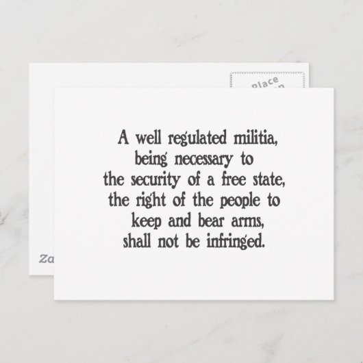 Tweede amendement briefkaart (Voorkant / Achterkant)