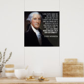 Tweede amendement Citaat - George Washington Poster (Keuken)