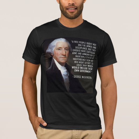 Tweede amendement Citaat - George Washington T-shirt (Voorkant)