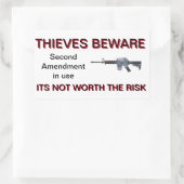Tweede amendement Colt AR-15 security sticker (Tas)