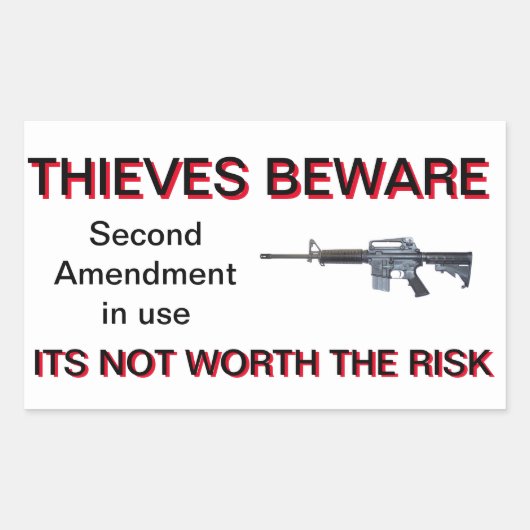 Tweede amendement Colt AR-15 security sticker (Voorkant)
