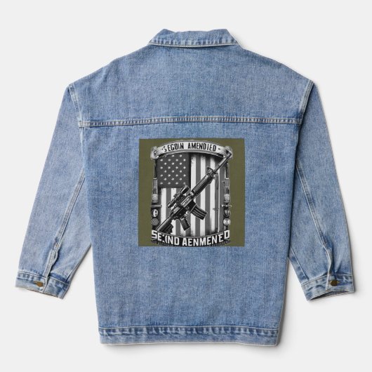 tweede amendement denim jacket (Achterkant)