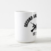 Tweede amendement Est. 1791 Koffiemok (Center)