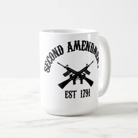 Tweede amendement Est. 1791 Koffiemok (Voorkant rechts)