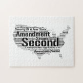 Tweede amendement: Jigzaag Puzzle Legpuzzel (Horizontaal)