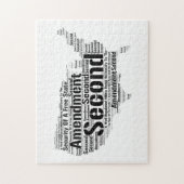 Tweede amendement: Jigzaag Puzzle Legpuzzel (Verticaal)