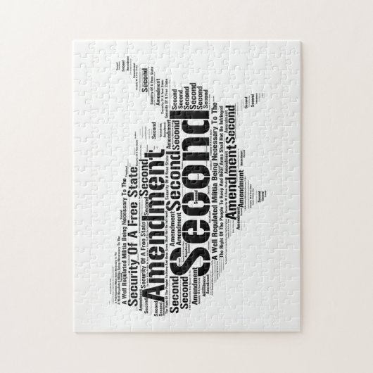 Tweede amendement: Jigzaag Puzzle Legpuzzel (Verticaal)