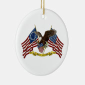 Tweede amendement Liberty Eagle Keramisch Ornament (Rechts)