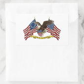 Tweede amendement Liberty Eagle Rechthoekige Sticker (Tas)