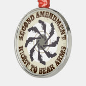 Tweede amendement metalen ornament (Links)