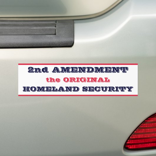 Tweede amendement Oorspronkelijke binnenlandse vei Bumpersticker (Op auto)