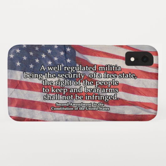 Tweede amendement op de Amerikaanse grondwet Case-Mate iPhone Case (Achterkant (horizontaal))