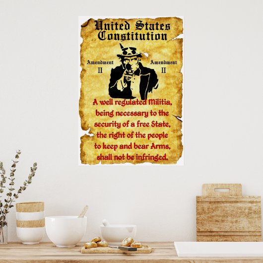 Tweede amendement poster (Keuken)