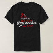 Tweede amendement regelde het pistool-debat wit t-shirt (Design voorkant)