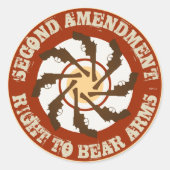 Tweede amendement ronde sticker (Voorkant)