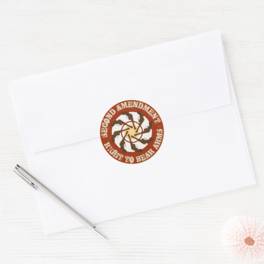 Tweede amendement ronde sticker (Envelop)
