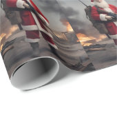 Tweede Amendement Santa Funny Christmas Cadeaupapier (Rol Hoek)