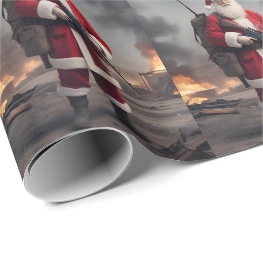 Tweede Amendement Santa Funny Christmas Cadeaupapier (Rol Hoek)