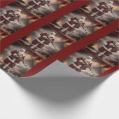 Tweede Amendement Santa Funny Christmas Cadeaupapier (Hoek)