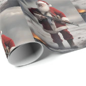 Tweede Amendement Santa Funny Christmas Cadeaupapier (Rol Hoek)