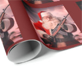 Tweede Amendement Santa Funny Christmas Cadeaupapier (Rol Hoek)