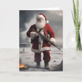 Tweede Amendement Santa Funny Christmas Feestdagen Kaart (Voorkant)