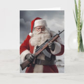 Tweede Amendement Santa Funny Christmas Feestdagen Kaart (Voorkant)