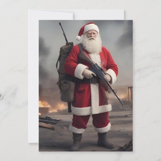 Tweede Amendement Santa Funny Christmas Feestdagenkaart (Voorkant)