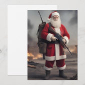 Tweede Amendement Santa Funny Christmas Feestdagenkaart (Voorkant / Achterkant)