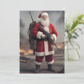 Tweede Amendement Santa Funny Christmas Feestdagenkaart (Staand voorkant)