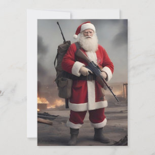 Tweede Amendement Santa Funny Christmas Feestdagenkaart