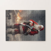 Tweede Amendement Santa Funny Christmas Legpuzzel (Horizontaal)