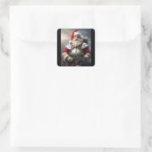 Tweede Amendement Santa Funny Christmas Vierkante Sticker (Tas)