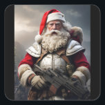 Tweede Amendement Santa Funny Christmas Vierkante Sticker<br><div class="desc">Tweede Amendement Santa Funny Christmas</div>